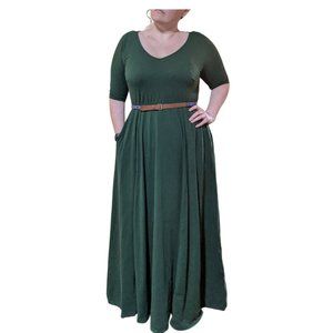 Beautiful Green Eshakti Maxi Dress W/ Pockets